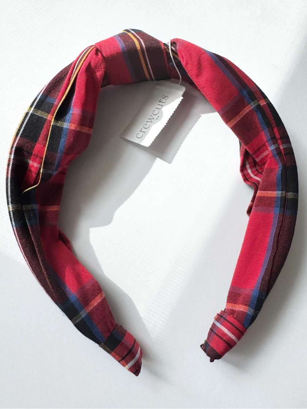 Crewcuts Girls' Red Tartan Knotted Headband - Picture 7 of 12